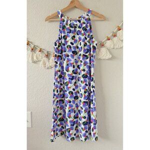 Jude Connally Juliet Floral Sleeveless Aline Mini Dress Purple Tropical Boho 8